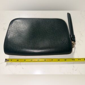 Louis Vuitton Green and Gold Clutch Wristlet